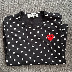 Wmns PLAY COMMES des GARÇONS black polka dot long sleeve size S